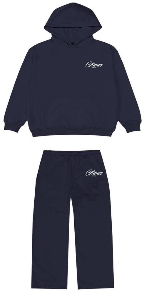 Snug Pullover Tracksuit Set “BLACK”